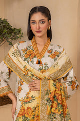 3-PC Unstitched Digital Printed Lawn By Zellbury | 0747