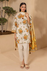 3-PC Unstitched Digital Printed Lawn By Zellbury | 0747