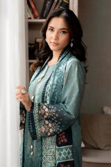 3-PC Unstitched Digital Printed Lawn By Zellbury | 0752