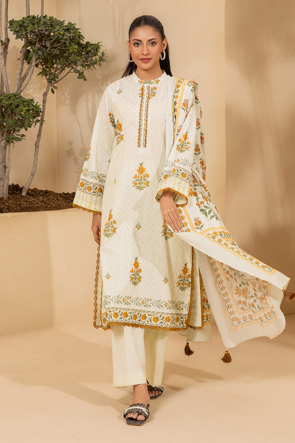 3-PC Unstitched Digital Printed Lawn By Zellbury | 0759