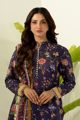 3-PC Unstitched Digital Printed Lawn By Zellbury | 0760