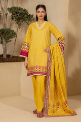 3-PC Unstitched Digital Printed Lawn By Zellbury | 0763