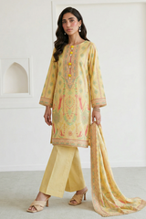 3-PC Unstitched Digital Printed Lawn By Zellbury | 0817