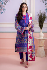 3-PC Unstitched Digital Printed Lawn By Zellbury | 0874