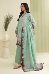 3-PC Unstitched Digital Printed Lawn By Zellbury | 0882
