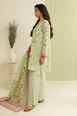 3-PC Unstitched Digital Printed Lawn By Zellbury | 0884