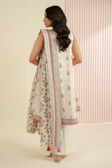 3-PC Unstitched Digital Printed Lawn By Zellbury | 0945