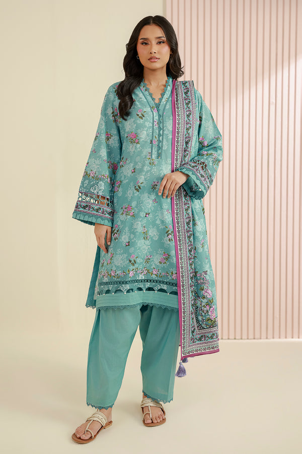 3-PC Unstitched Digital Printed Lawn By Zellbury | 0951