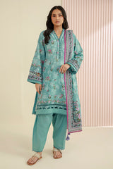 3-PC Unstitched Digital Printed Lawn By Zellbury | 0951