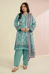 3-PC Unstitched Digital Printed Lawn By Zellbury | 0951