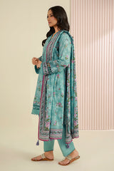 3-PC Unstitched Digital Printed Lawn By Zellbury | 0951