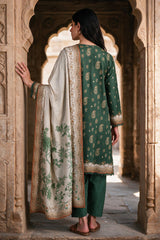 3 Piece Khaddar Suit Shirt Shalwar Dupatta By Zellbury
