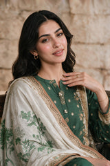 3 Piece Khaddar Suit Shirt Shalwar Dupatta By Zellbury