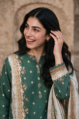3 Piece Khaddar Suit Shirt Shalwar Dupatta By Zellbury