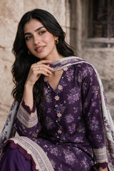 3 Piece Khaddar Suit Shirt Shalwar Dupatta By Zellbury