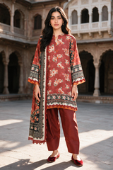 3 Piece Khaddar Suit Shirt Shalwar Dupatta By Zellbury