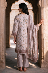 3 Piece Khaddar Suit Shirt Shalwar Dupatta By Zellbury