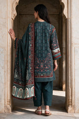 3 Piece Khaddar Suit Shirt Shalwar Dupatta By Zellbury