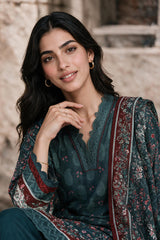 3 Piece Khaddar Suit Shirt Shalwar Dupatta By Zellbury