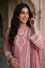 3 Piece Khaddar Suit Shirt Shalwar Dupatta By Zellbury