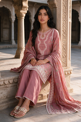 3 Piece Khaddar Suit Shirt Shalwar Dupatta By Zellbury