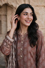 3 Piece Khaddar Suit Shirt Shalwar Dupatta By Zellbury
