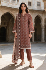 3 Piece Khaddar Suit Shirt Shalwar Dupatta By Zellbury