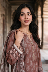 3 Piece Khaddar Suit Shirt Shalwar Dupatta By Zellbury
