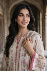 3 Piece Khaddar Suit Shirt Shalwar Dupatta By Zellbury