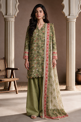 3 Piece Khaddar Suit Shirt Shalwar Dupatta By Zellbury
