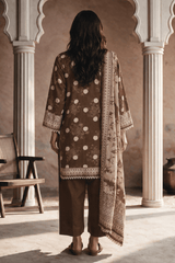 3 Piece Khaddar Suit Shirt Shalwar Dupatta By Zellbury