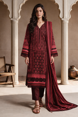 3 Piece Khaddar Suit Shirt Shalwar Dupatta By Zellbury