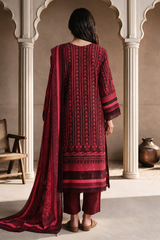 3 Piece Khaddar Suit Shirt Shalwar Dupatta By Zellbury