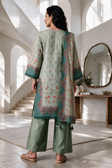 3 Piece Khaddar Suit Shirt Shalwar Dupatta By Zellbury