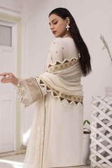 HL-07 Ivory | 3PC Unstitched Luxury Lawn Collection Kiamora By Raeesa Premium