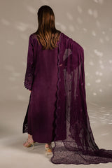3Pc Embroidered & Hand Embellished Premium Silk Unstitched Suit Silk By Nreh