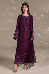 3Pc Embroidered & Hand Embellished Premium Silk Unstitched Suit Silk By Nreh