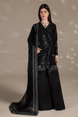 3Pc Embroidered & Hand Embellished Premium Silk Unstitched Suit Silk By Nreh