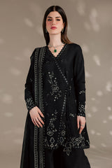 3Pc Embroidered & Hand Embellished Premium Silk Unstitched Suit Silk By Nreh