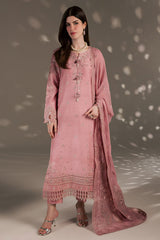 3Pc Embroidered & Hand Embellished Premium Silk Unstitched Suit Silk By Nreh