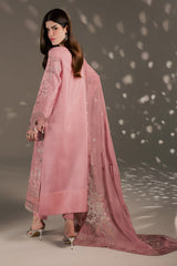 3Pc Embroidered & Hand Embellished Premium Silk Unstitched Suit Silk By Nreh
