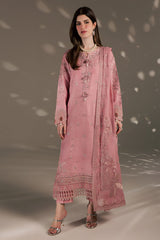 3Pc Embroidered & Hand Embellished Premium Silk Unstitched Suit Silk By Nreh