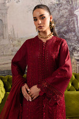 SKC-49 | 3Pc Unstitched Suit Winter Embroidered Karandi Romantique By Marjjan