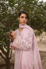 3-PC Unstitched Embroidered Digital Printed Lawn Ayzel by Afrozeh | Selis