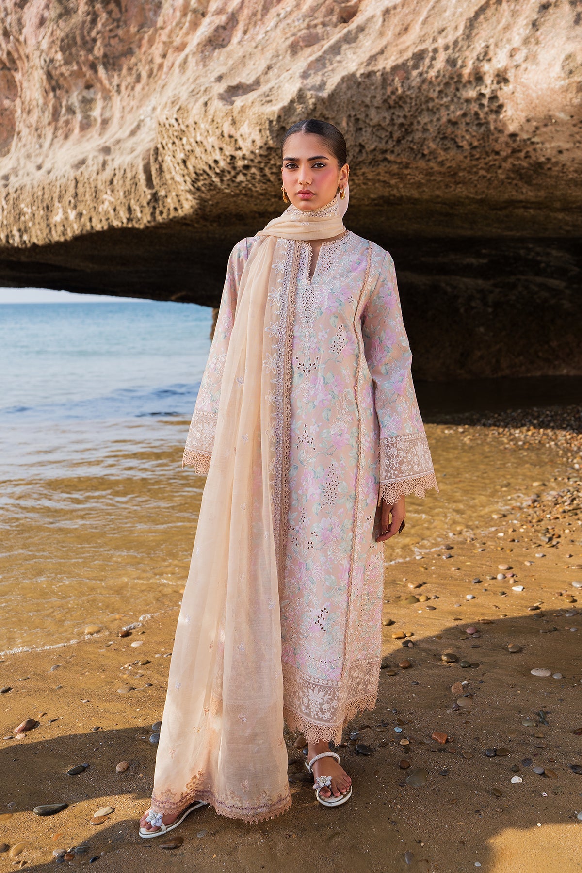 3-PC Unstitched Embroidered Soft Prints By Afrozeh | Zephyria