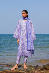 3-PC Unstitched Embroidered Soft Prints By Afrozeh | Verve