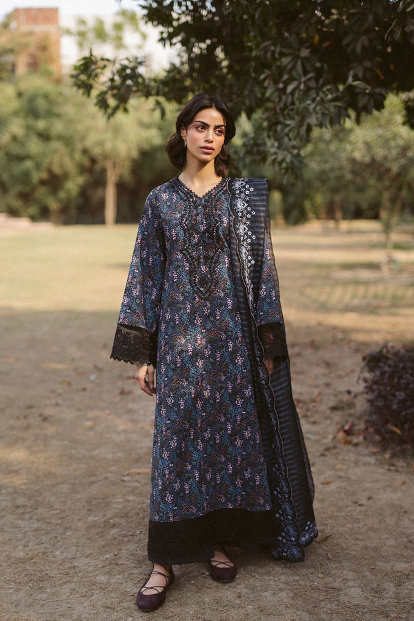 3-PC Unstitched Embroidered Digital Printed Lawn Ayzel by Afrozeh | Aziel