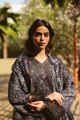 3-PC Unstitched Embroidered Digital Printed Lawn Ayzel by Afrozeh | Aziel
