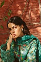 3-PC Unstitched Embroidered Digital Printed Lawn Ayzel by Afrozeh | Sanya