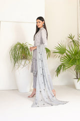 3-PC Unstitched Fancy Embroidered Viscose Najwa By Tawakkal Fabrics | D-4391